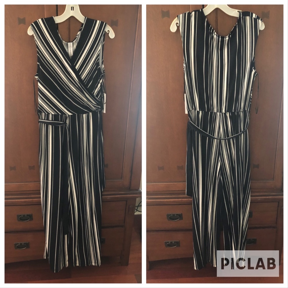 Navy Striped Jumpsuit